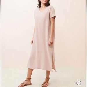 JENNI KAYNE Cypress Caftan Dress. Large. Blush.